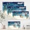 Designart - Winter Landscape With Deers - Traditional Canvas Wall Art Print